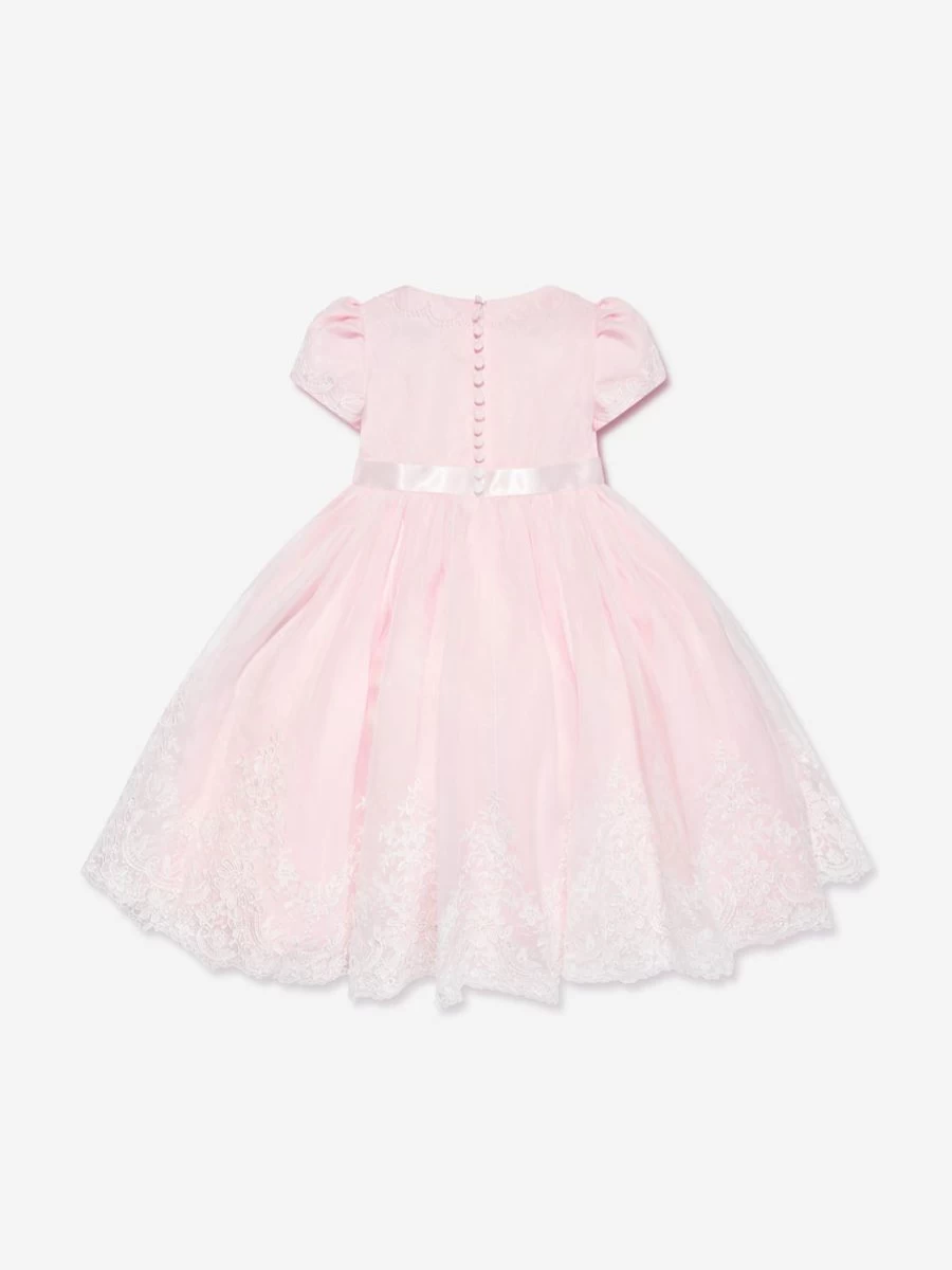 Sarah Louise Baby Girls Pink Ballerina Length Ceremonial Dress | Childsplay Clothing