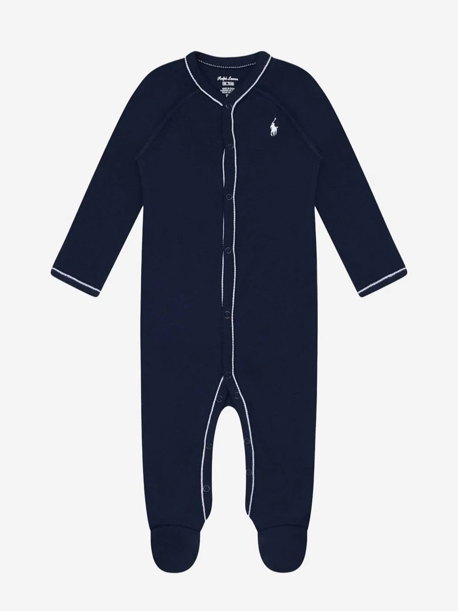 Ralph Lauren Kids Baby Boys Logo Printed Babygrow - Soft Cotton Bodysuit for Infants