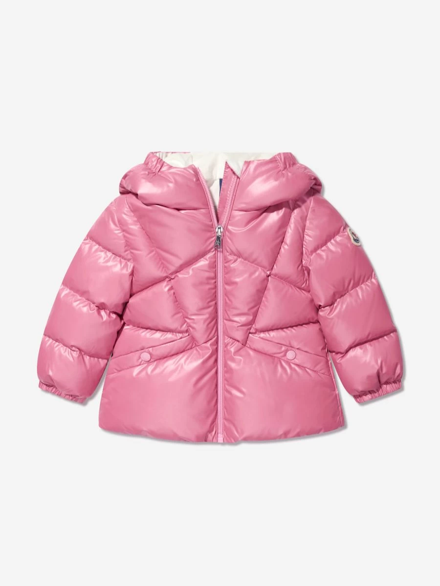 Moncler Enfant Baby Girls Pink Down Padded Short Parka Coat