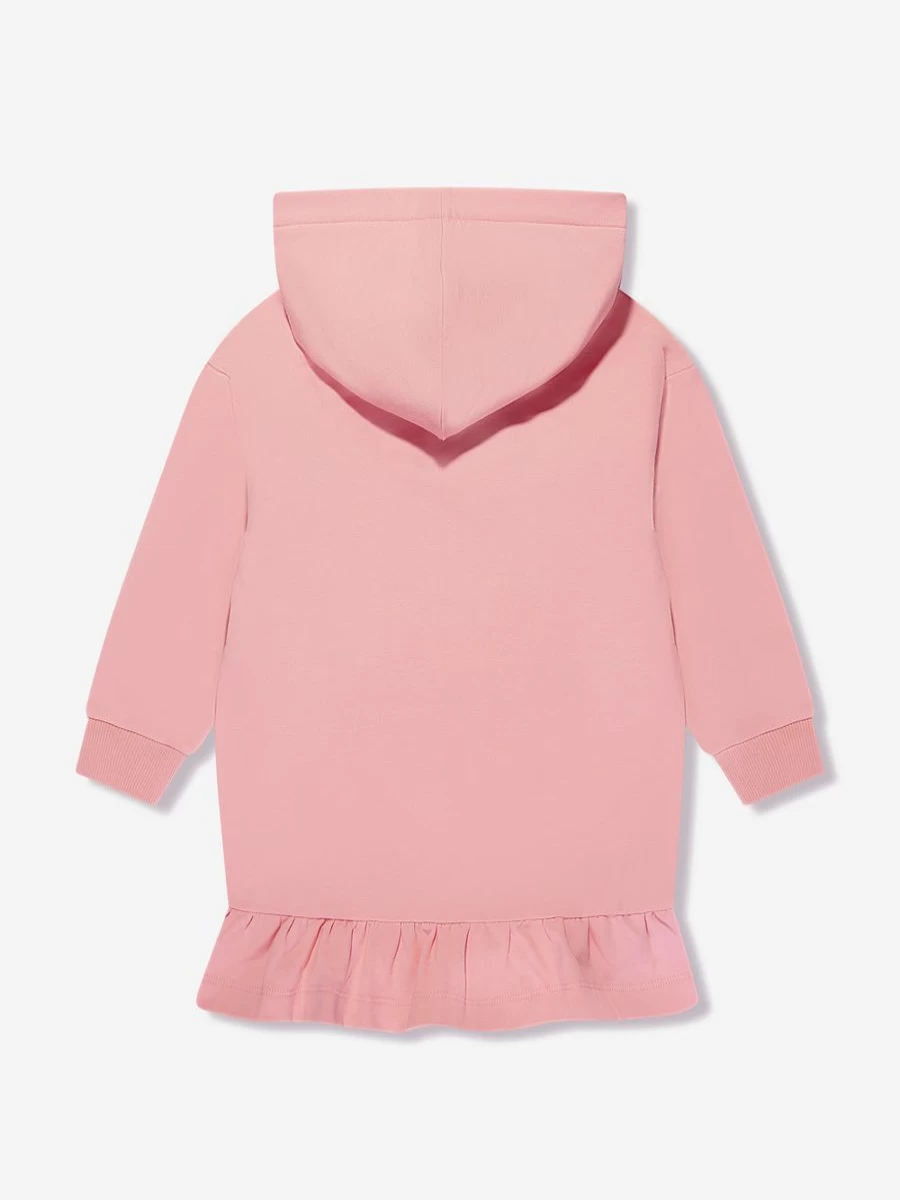 Moschino Kids Pink Hooded Sweater Dress for Teen Girls