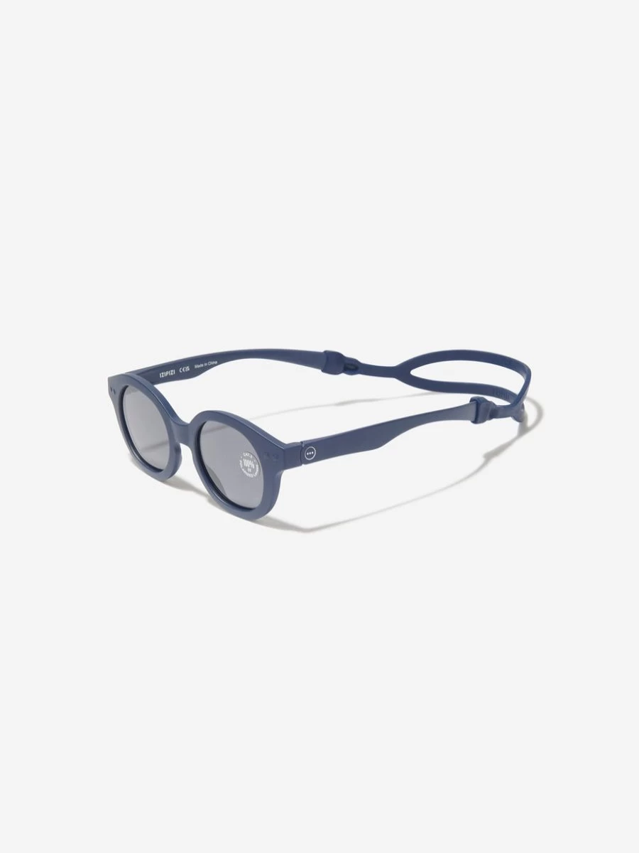 Izipizi Girls Navy Retro Mini Sunglasses for Kids - Vintage Style UV Protection Shades