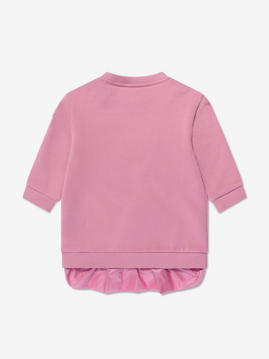 Moncler Enfant Baby Girls Pink Logo Sweater Dress - Soft & Stylish Winter Outfit