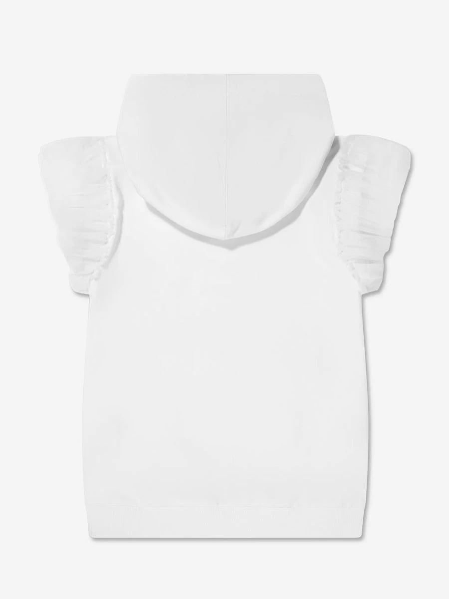 Monnalisa Girls Jerry White Hooded Dress for Kids
