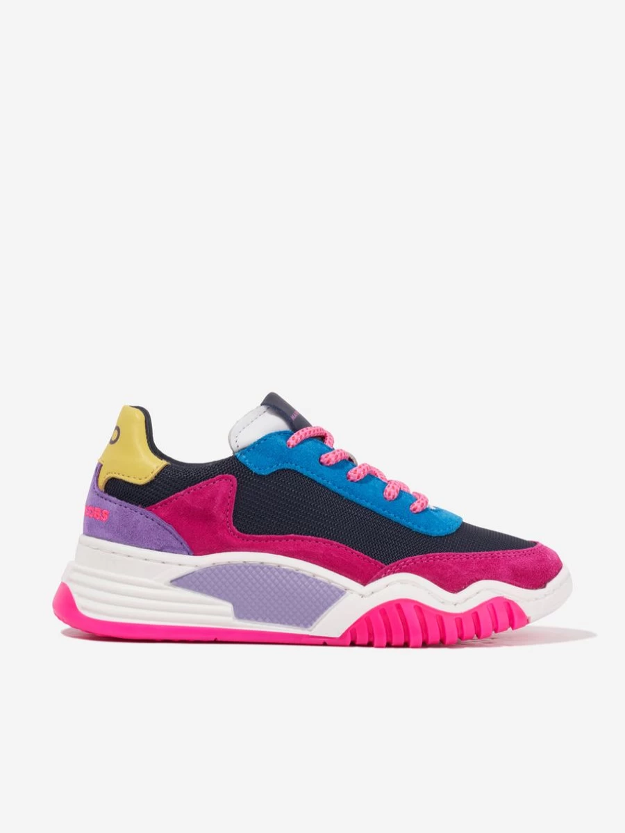 MARC JACOBS Girls Multicolor Lace-Up Sneakers Fashion Trainers for Girls