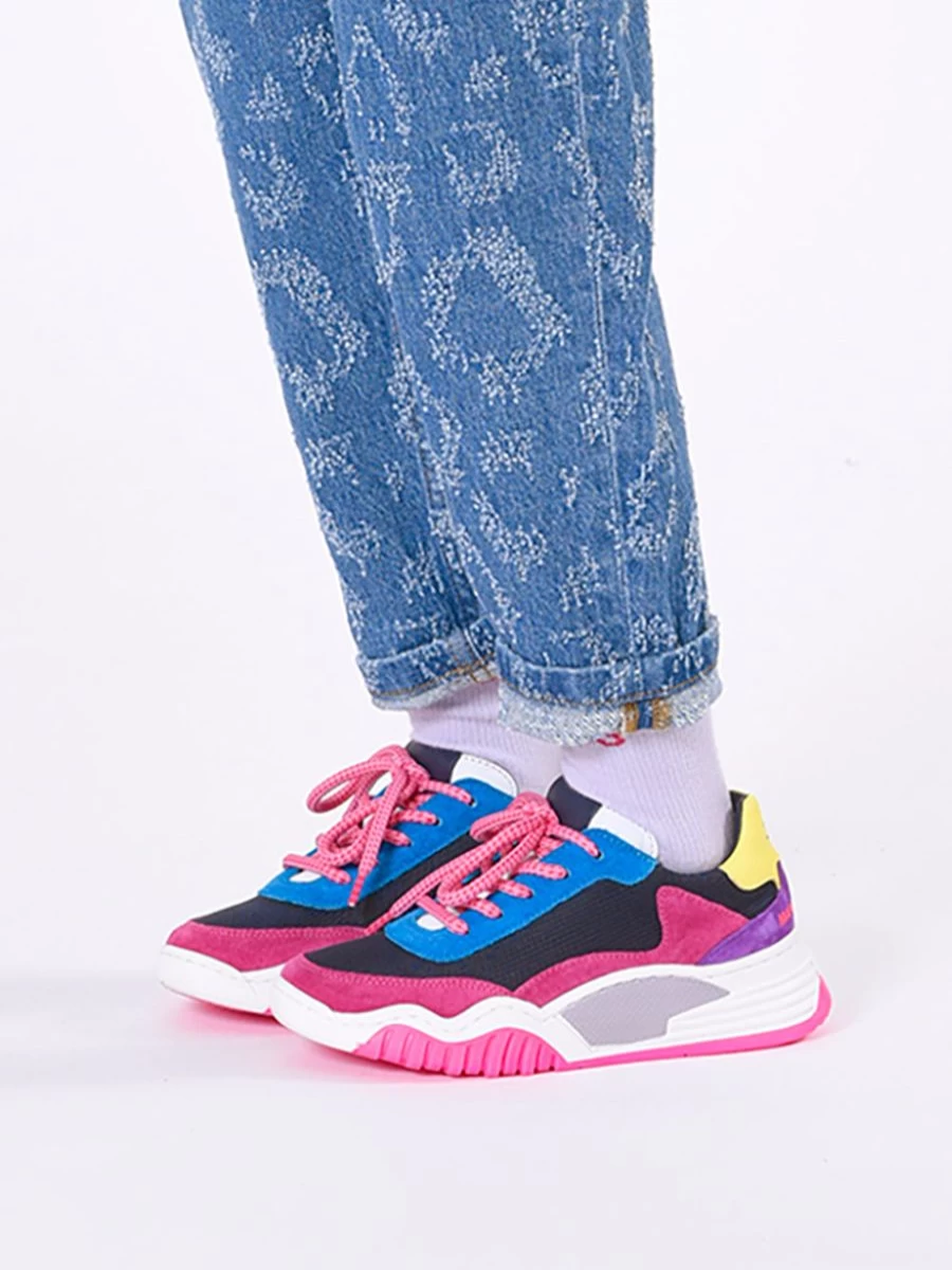MARC JACOBS Girls Multicolor Lace-Up Sneakers Fashion Trainers for Girls