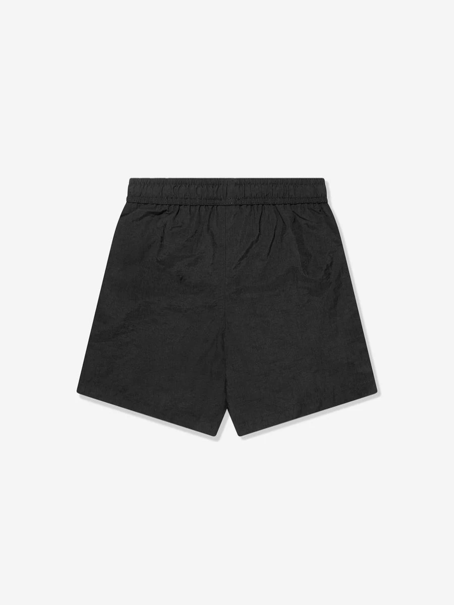 MSGM Boys' Black Logo Swim Shorts for Kids - Quick-Dry Comfort Beachwear