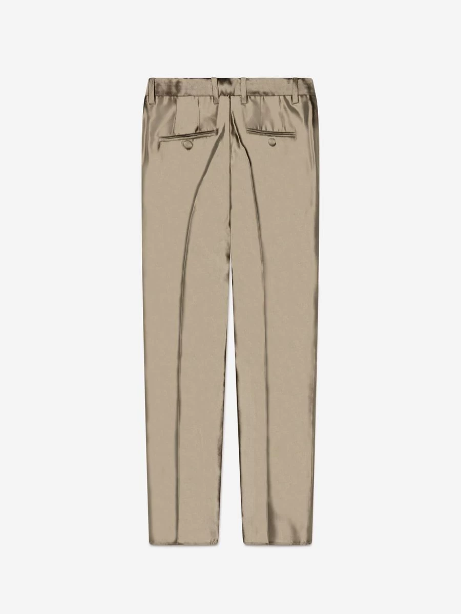 Dolce & Gabbana Kids Gold Silk Dress Pants for Teen Boys