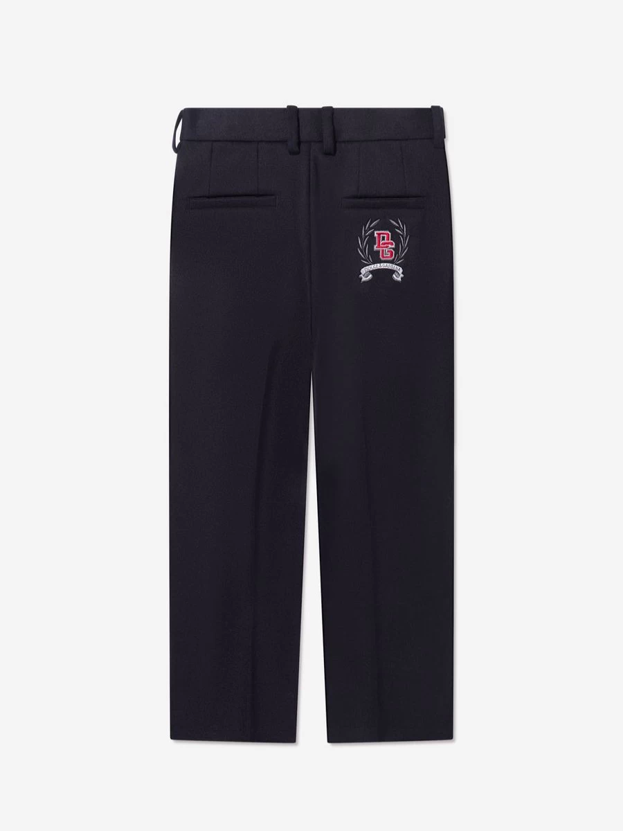 Dolce & Gabbana Kids Boys Navy Slim Fit Trousers for Stylish Comfort