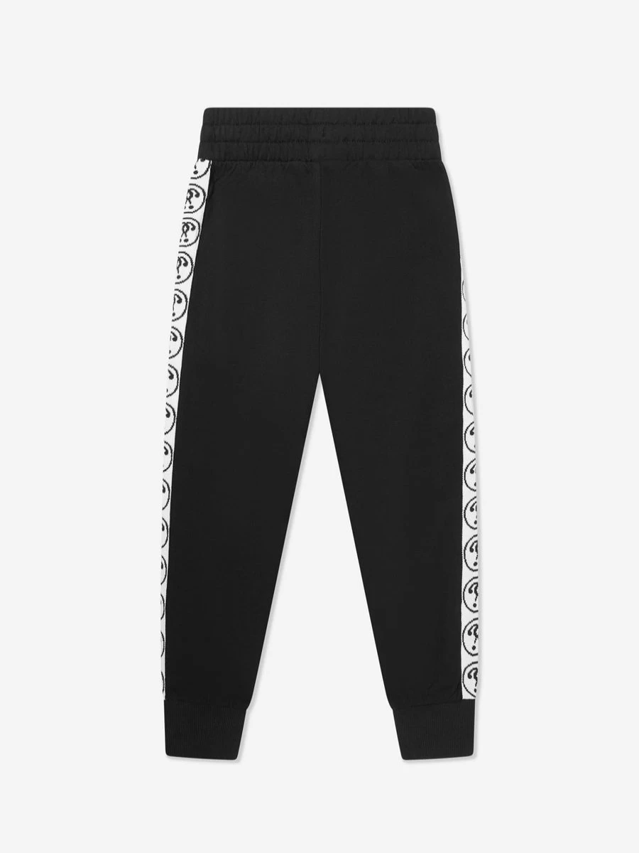 Moschino Kids Boys Milano Logo Joggers - Black Athletic Pants for Boys