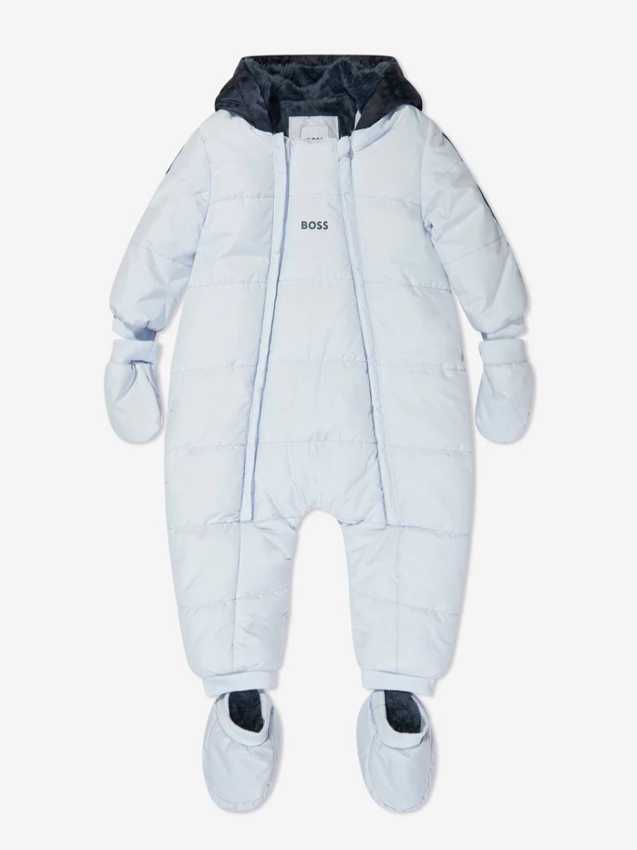 BOSS Baby Boys Winter Snowsuit - Blue Insulated Snowsuit for Toddlers