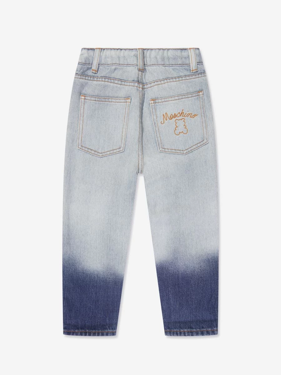 Moschino Kids Boys Slim Fit Blue Jeans for Toddlers and Youth