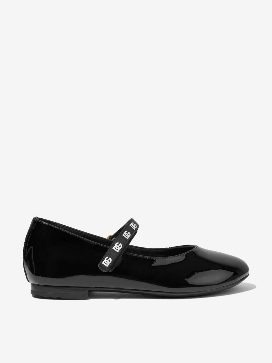 Dolce & Gabbana Kids Black Patent Leather Shoes for Teen Girls | Stylish & Comfortable