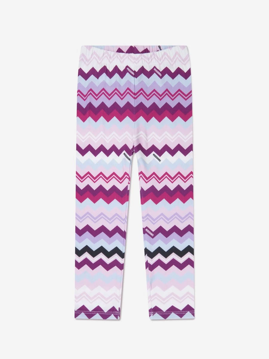 Missoni Pink Zigzag Print Leggings for Girls