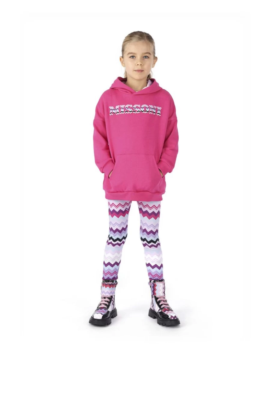 Missoni Pink Zigzag Print Leggings for Girls