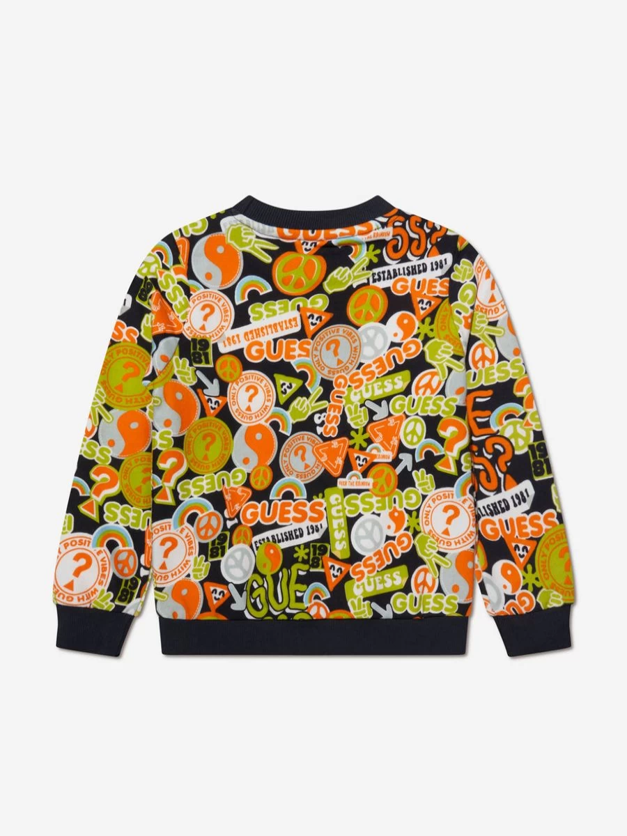 Guess Boys Go Wild Multicolor Graphic Sweatshirt for Teens & Youth