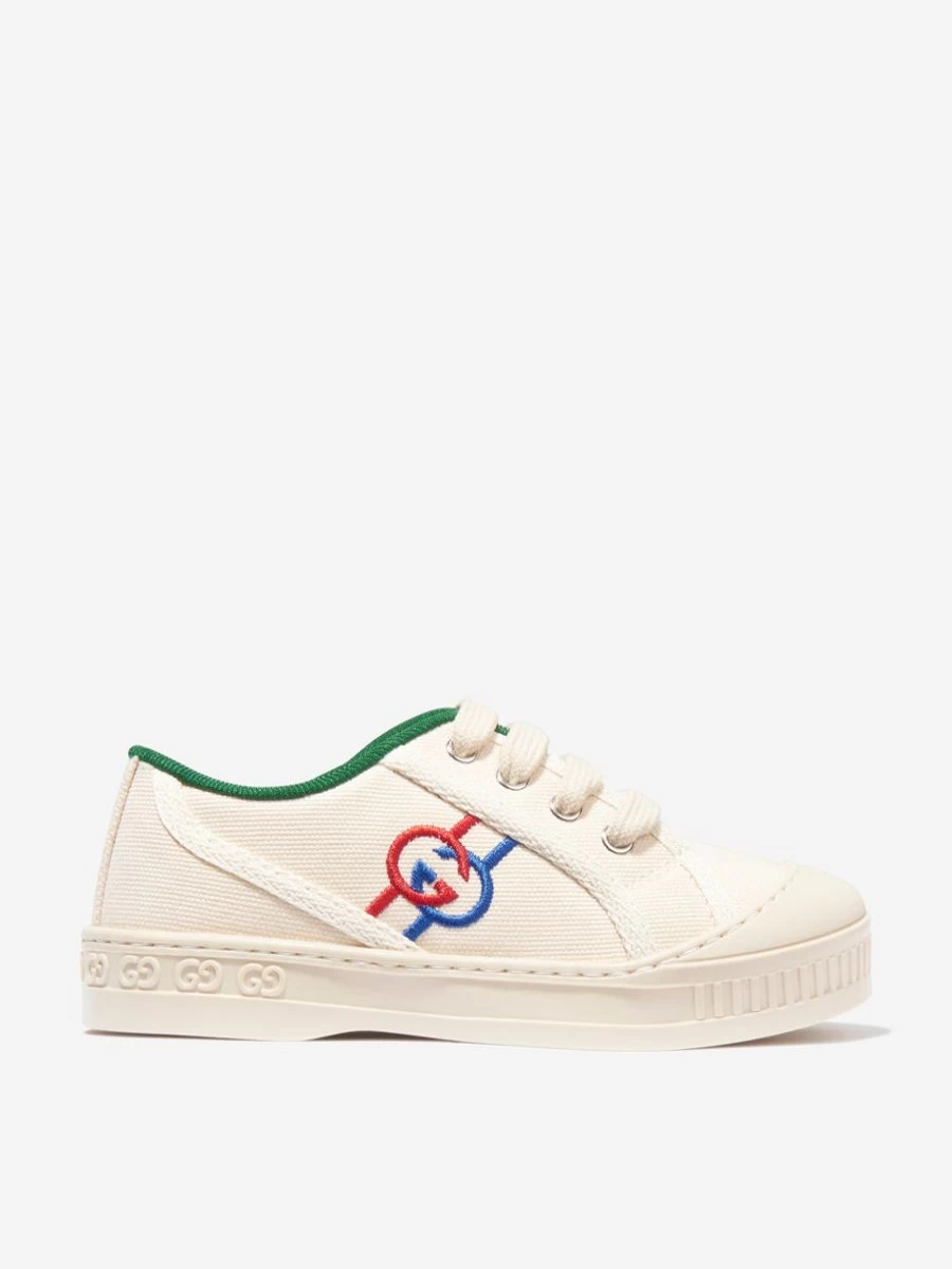 Gucci Kids Girls White Tennis Trainers - Stylish Athletic Shoes for Children