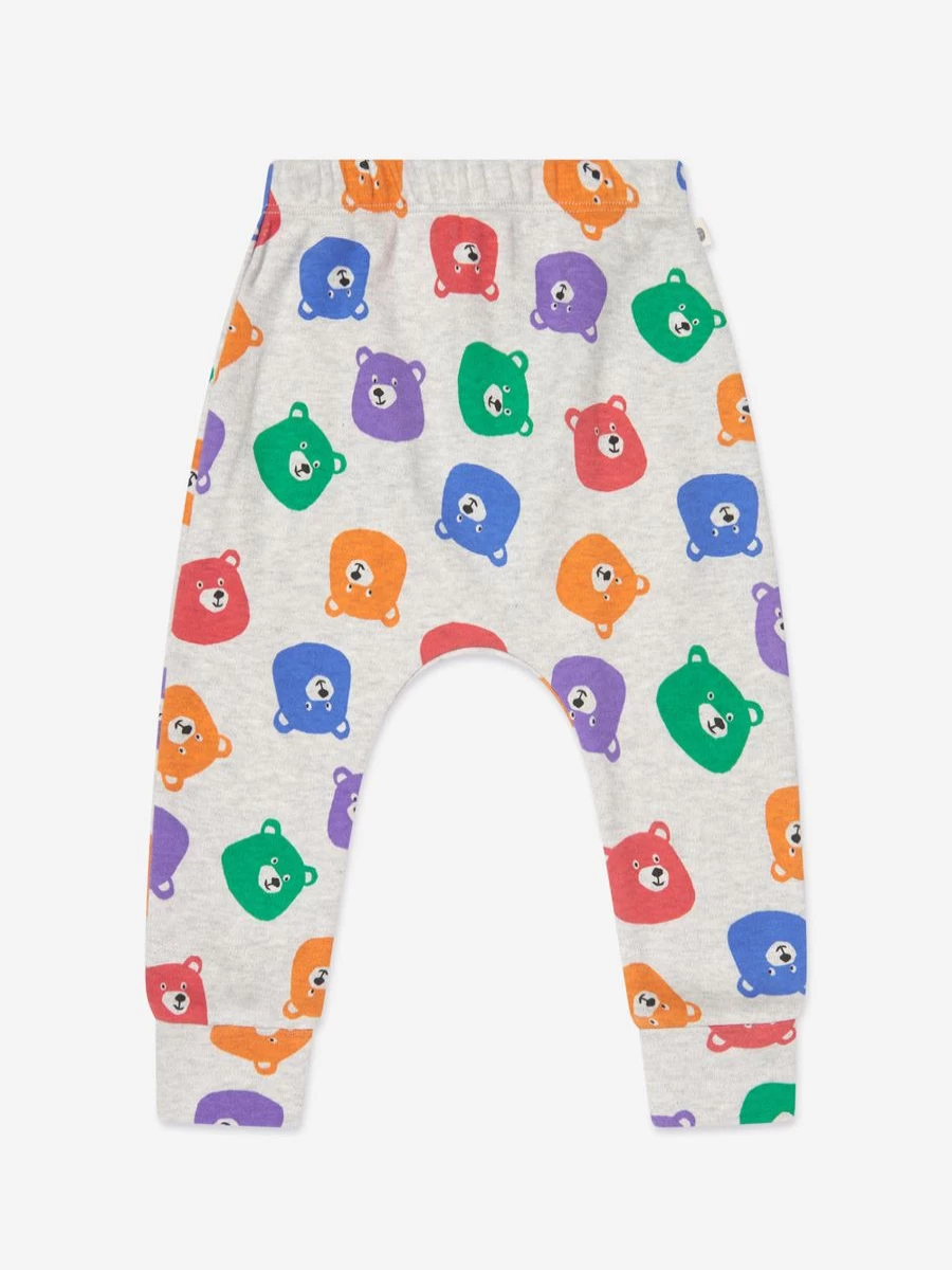 The Bonnie Mob Girls' Grey Bubbly Bears Trousers for Kids