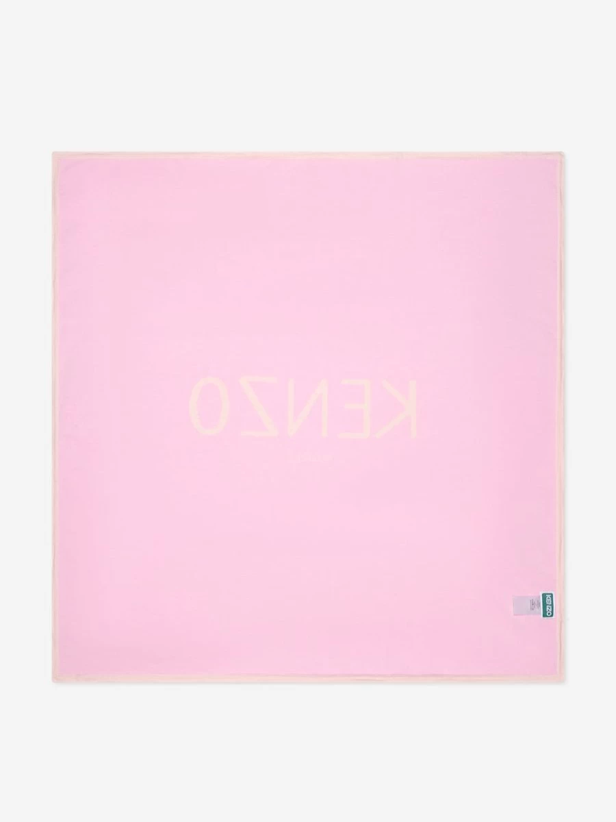 KENZO KIDS Baby Girls Pink Logo Blanket - Soft & Stylish Comfort for Infants