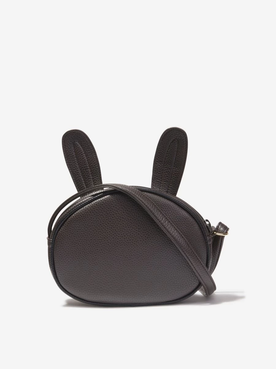 Molo Girls' Black Rabbit Shoulder Bag - Cute Animal Crossbody Purse for Kids