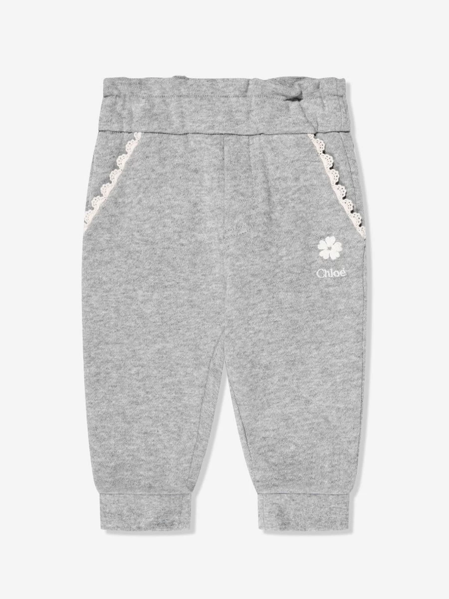 Chloé Baby Girls Grey Joggers - Soft Comfortable Trousers for Toddlers