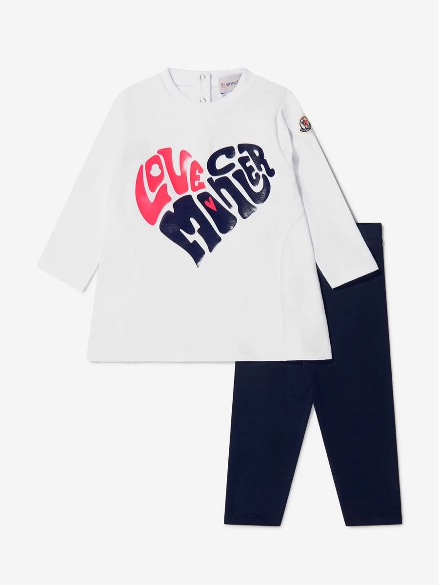 Moncler Enfant Baby Girls Logo Print Tracksuit - Stylish & Comfortable Outfit