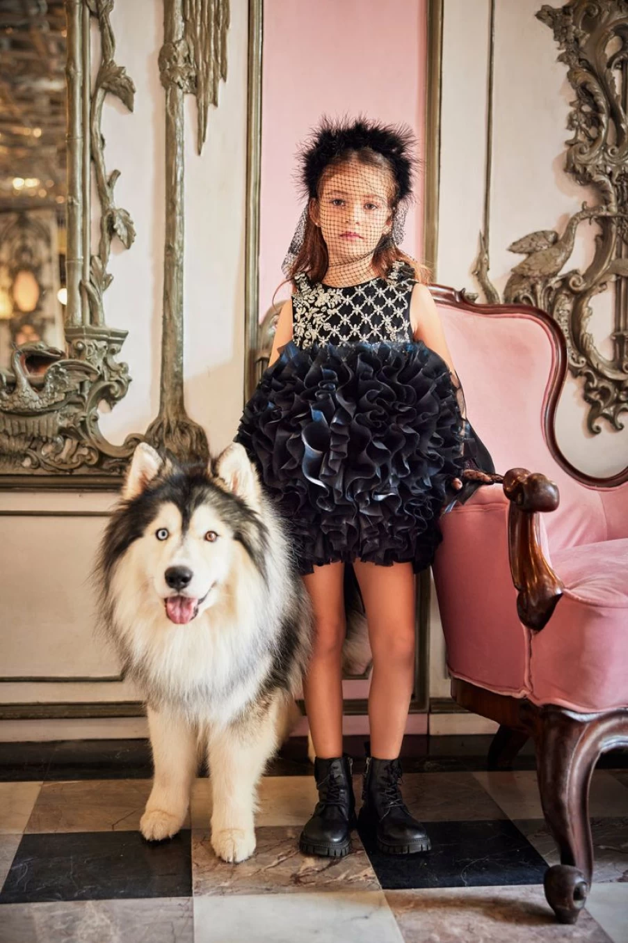 Maison Ava Black Pomme Occasion Dress for Teen Girls