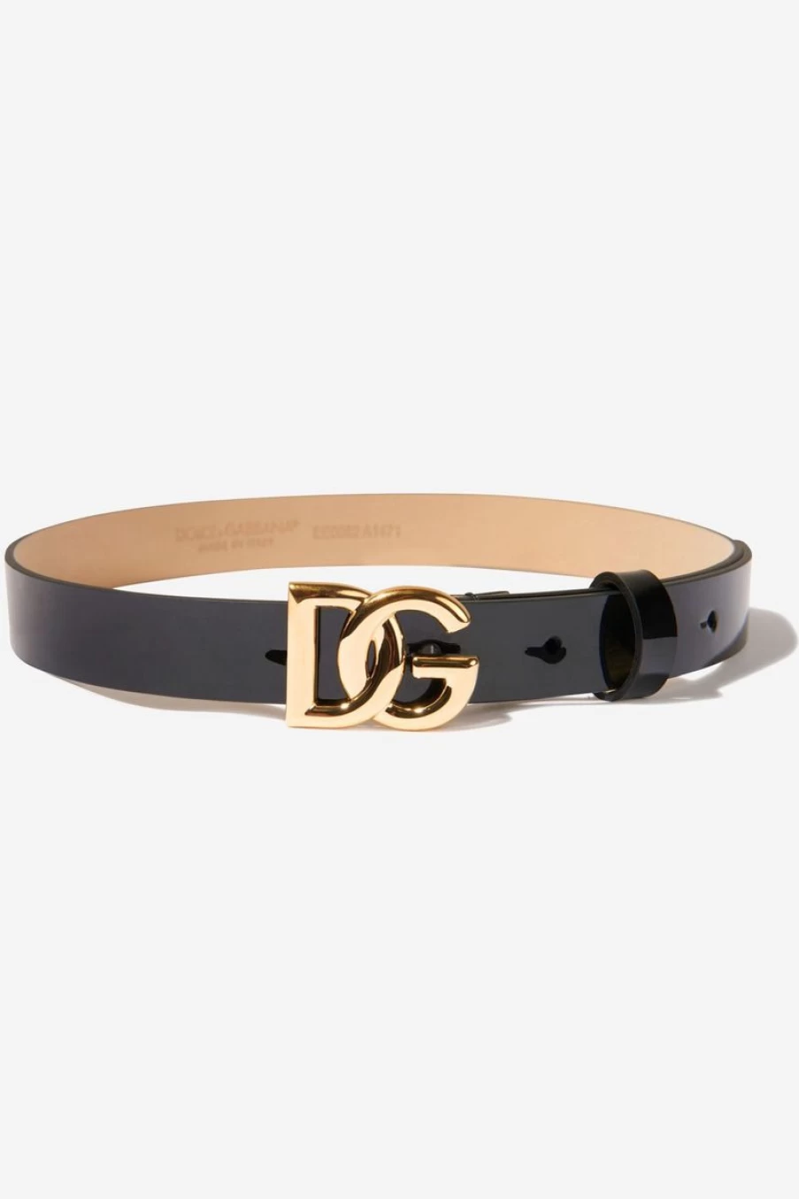 Dolce & Gabbana Kids Teen Girls Black Leather Logo Belt | Stylish Designer Belt for Teens
