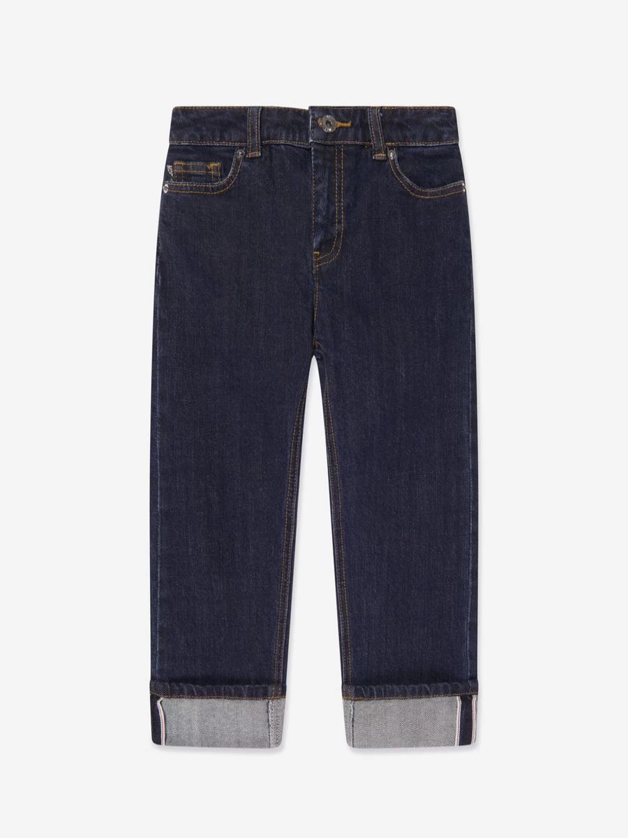 Moschino Kids Girls' Blue Teddy Slim Fit Jeans for Toddlers