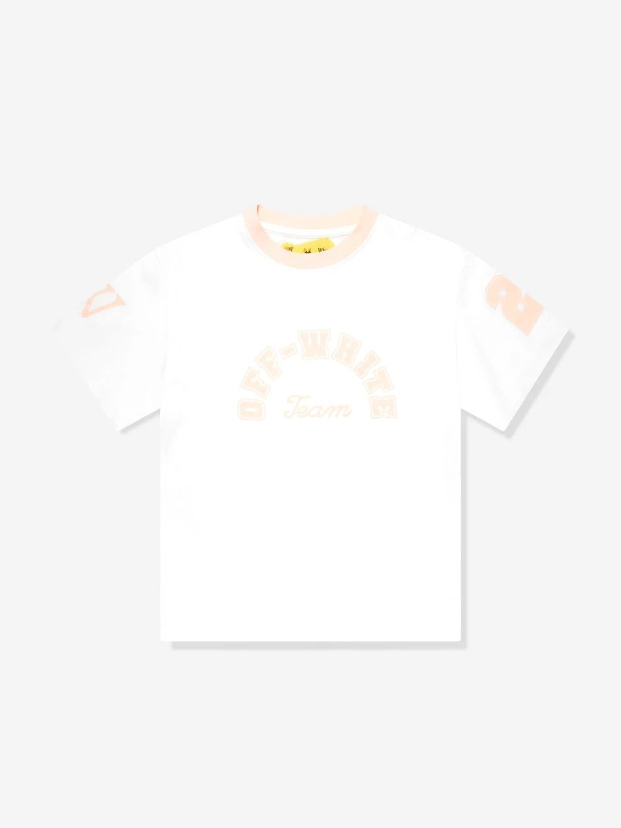 Off-White Girls Team 23 White T-Shirt for Youth Football Fans