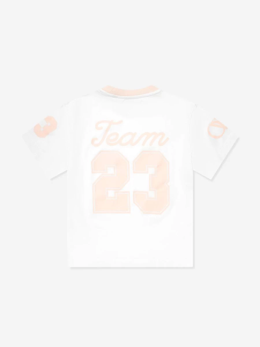 Off-White Girls Team 23 White T-Shirt for Youth Football Fans