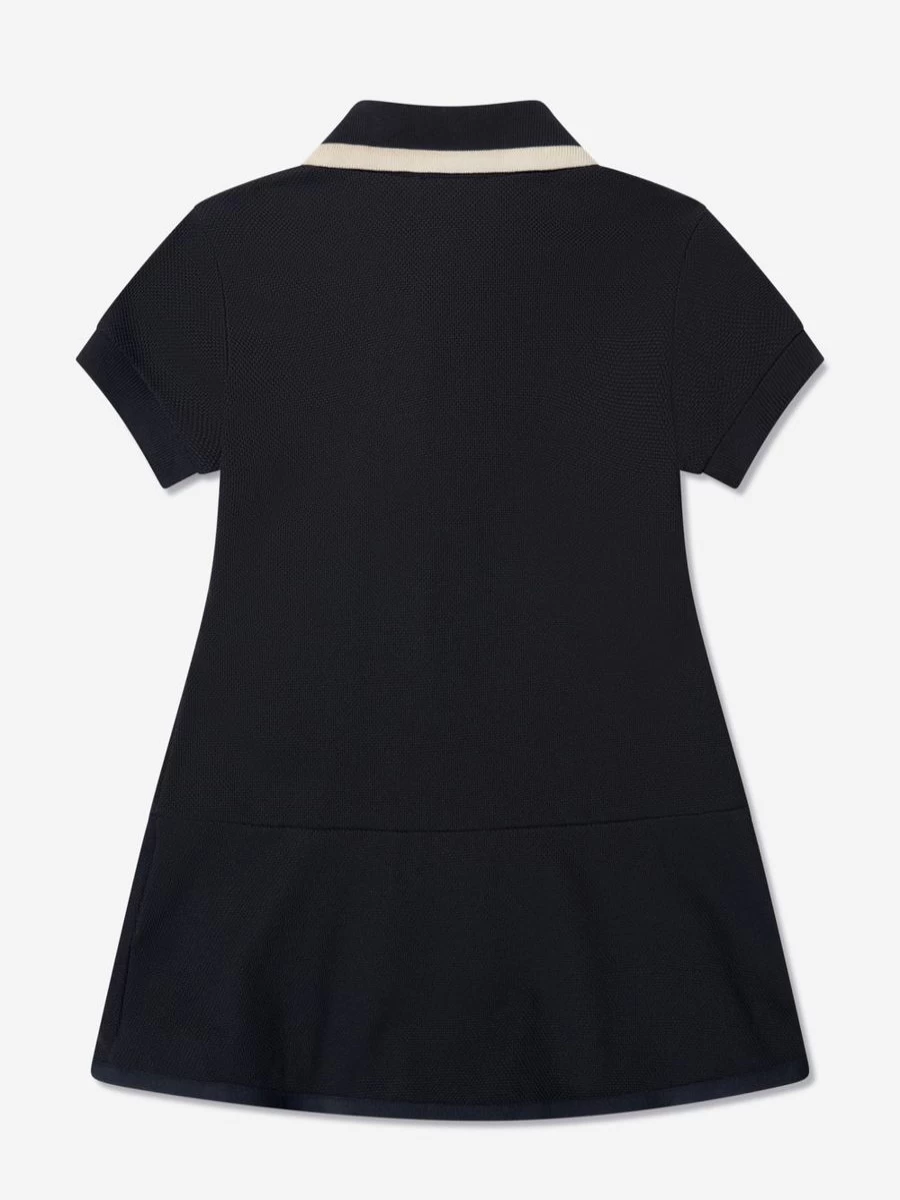 Moncler Enfant Teen Girls Navy Logo Polo Dress