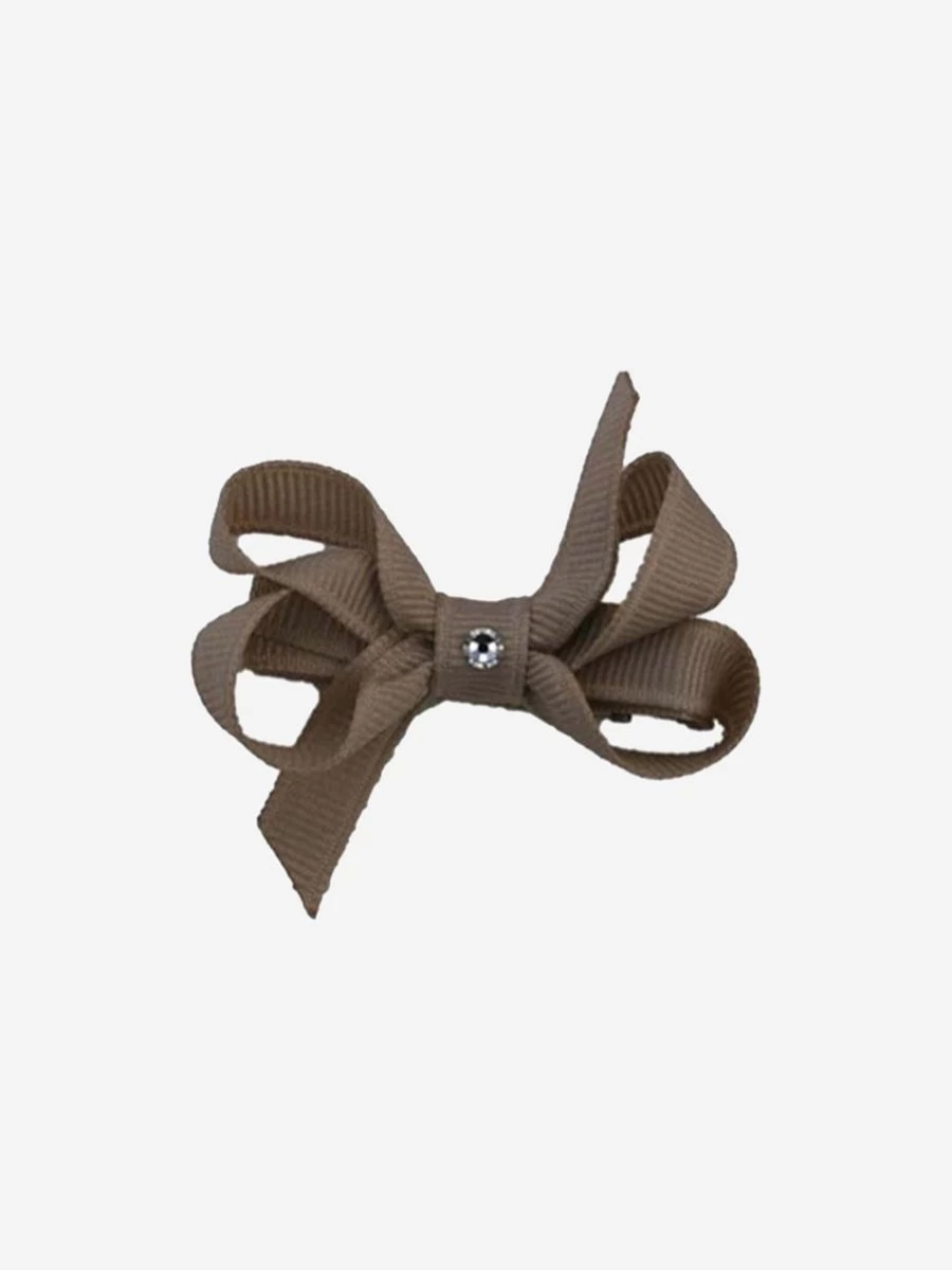 Dotty Daydreams Teen Girls Chocolate Chip Bow Hair Clip - Stylish Hair Accessory for Teens