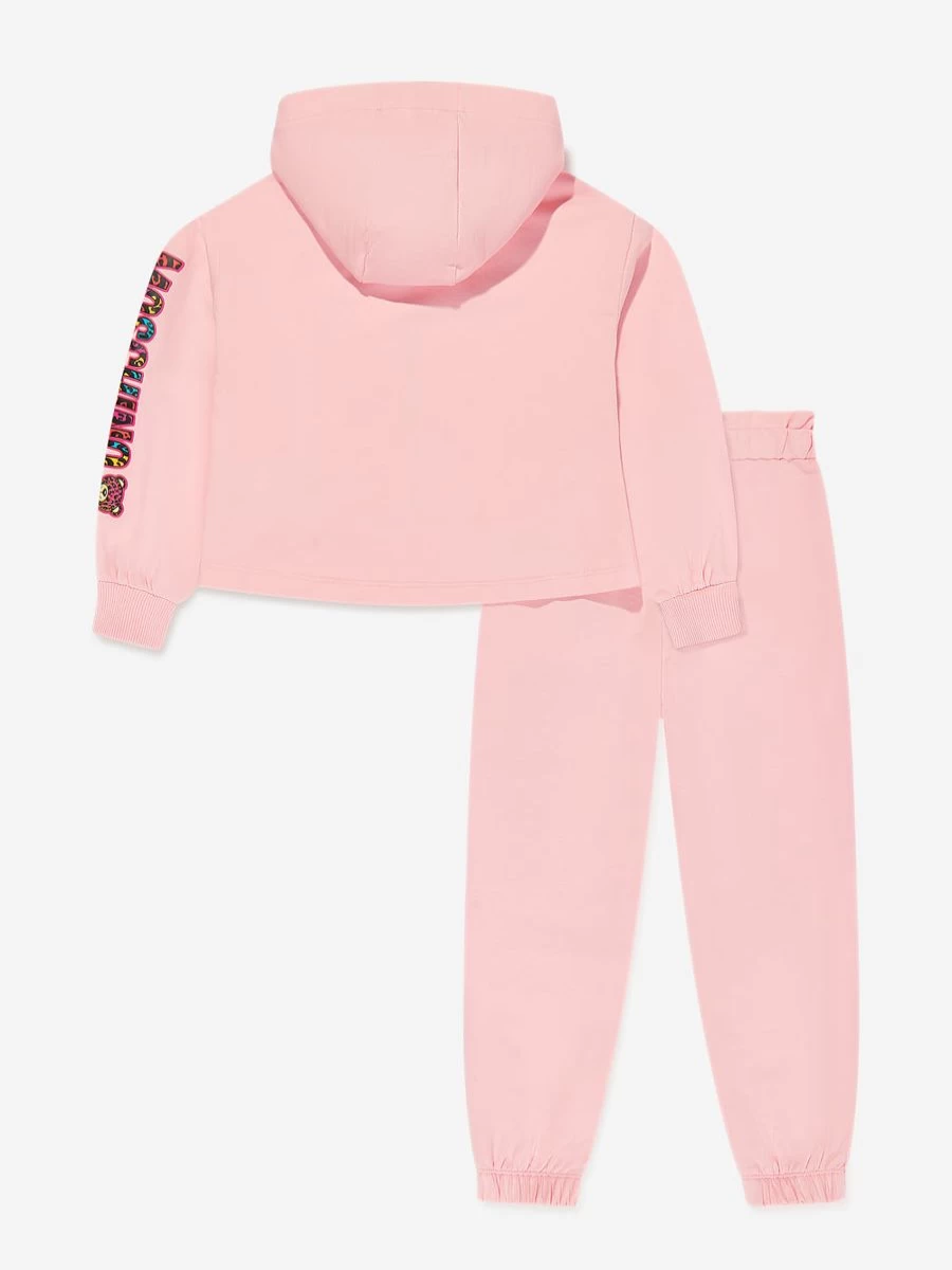 Moschino Kids Pink Logo Tracksuit for Teen Girls - Stylish Casual Outfit