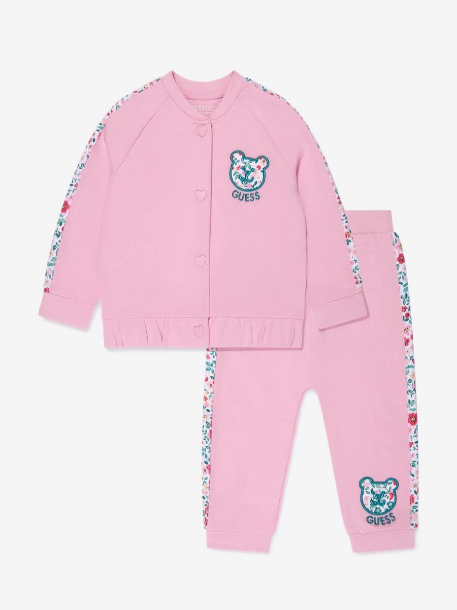 Guess Baby Girls Pink Tracksuit - Soft & Stylish Outfit for Infants