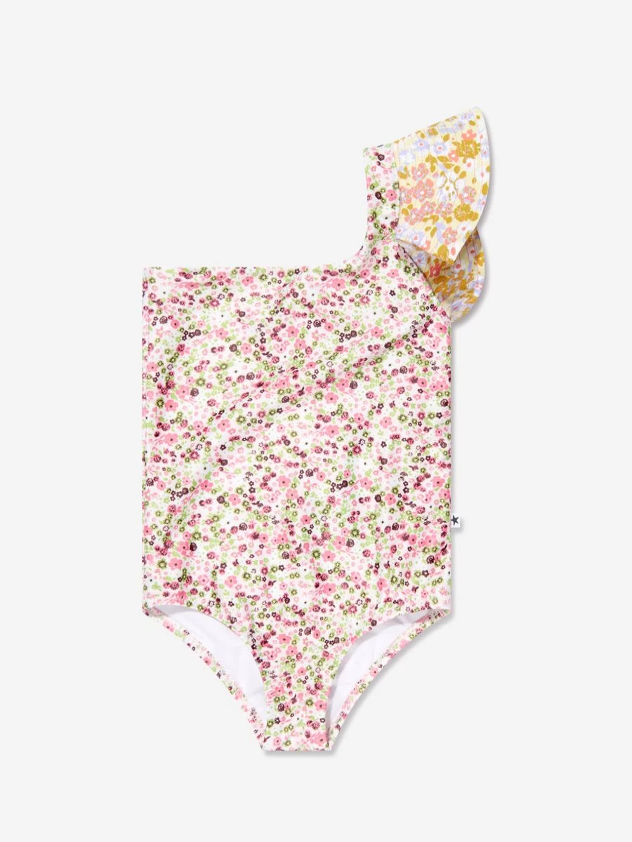 Molo Girls Meadow Floral Print One-Piece Swimsuit for Toddlers