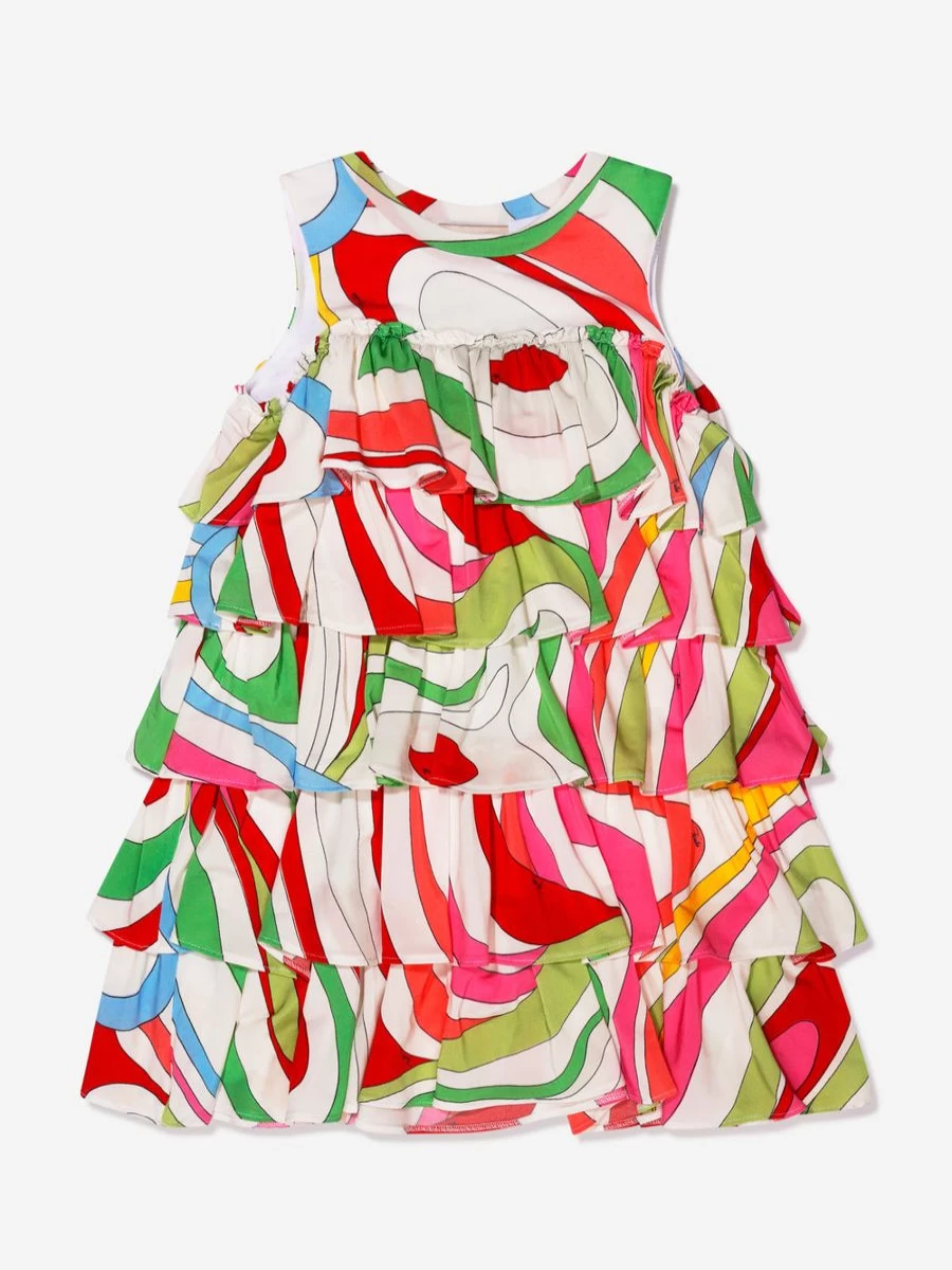 Emilio Pucci Girls Multicolour Marmo Sleeveless Dress