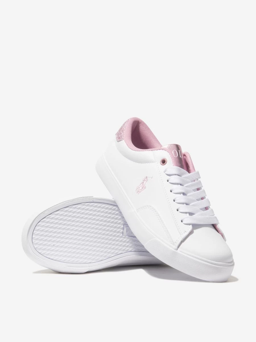 Ralph Lauren Kids Theron V White Trainers for Teen Girls