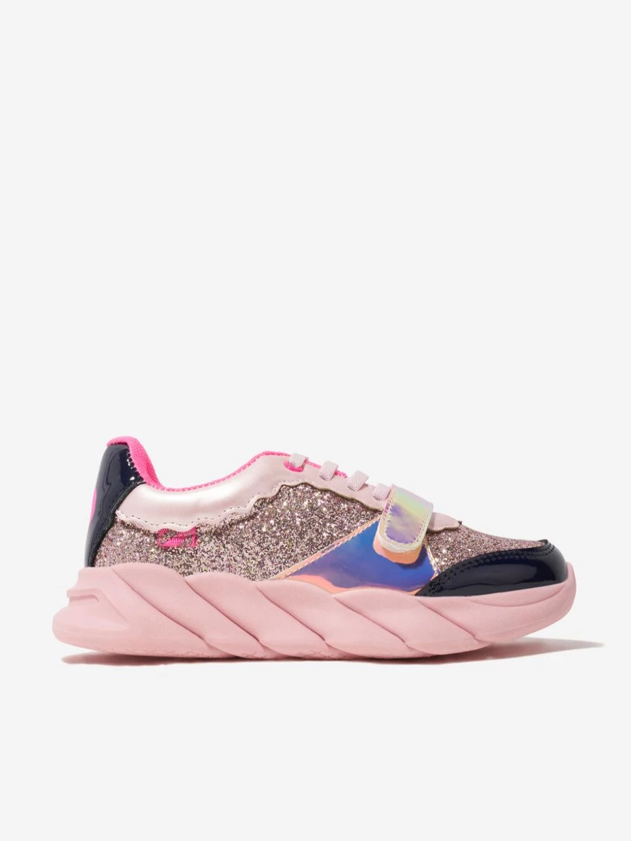 "Billieblush Girls Multicolour Glitter Trainers - Sparkly Kids Sneakers"