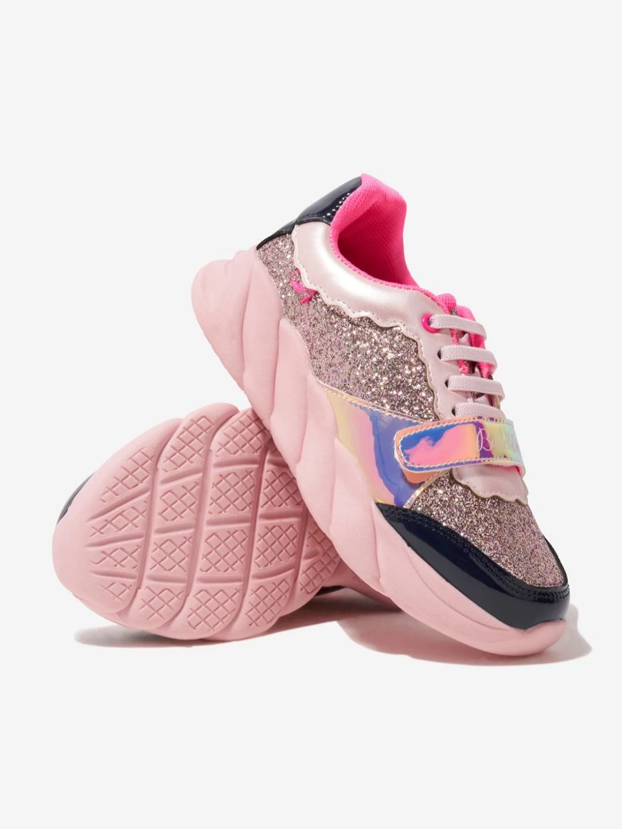 "Billieblush Girls Multicolour Glitter Trainers - Sparkly Kids Sneakers"