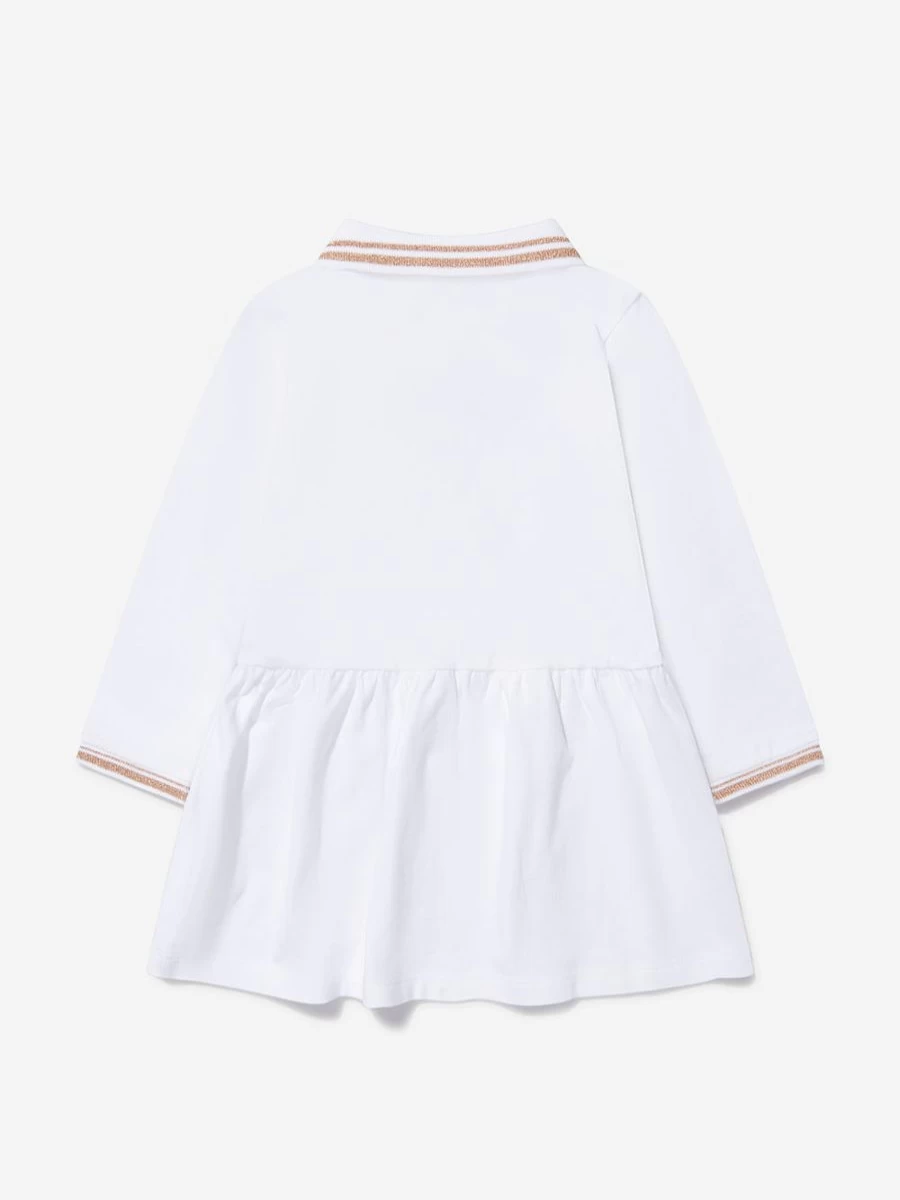 Moncler Enfant Baby Girls Logo Embroidered Dress - Elegant & Stylish Infant Fashion