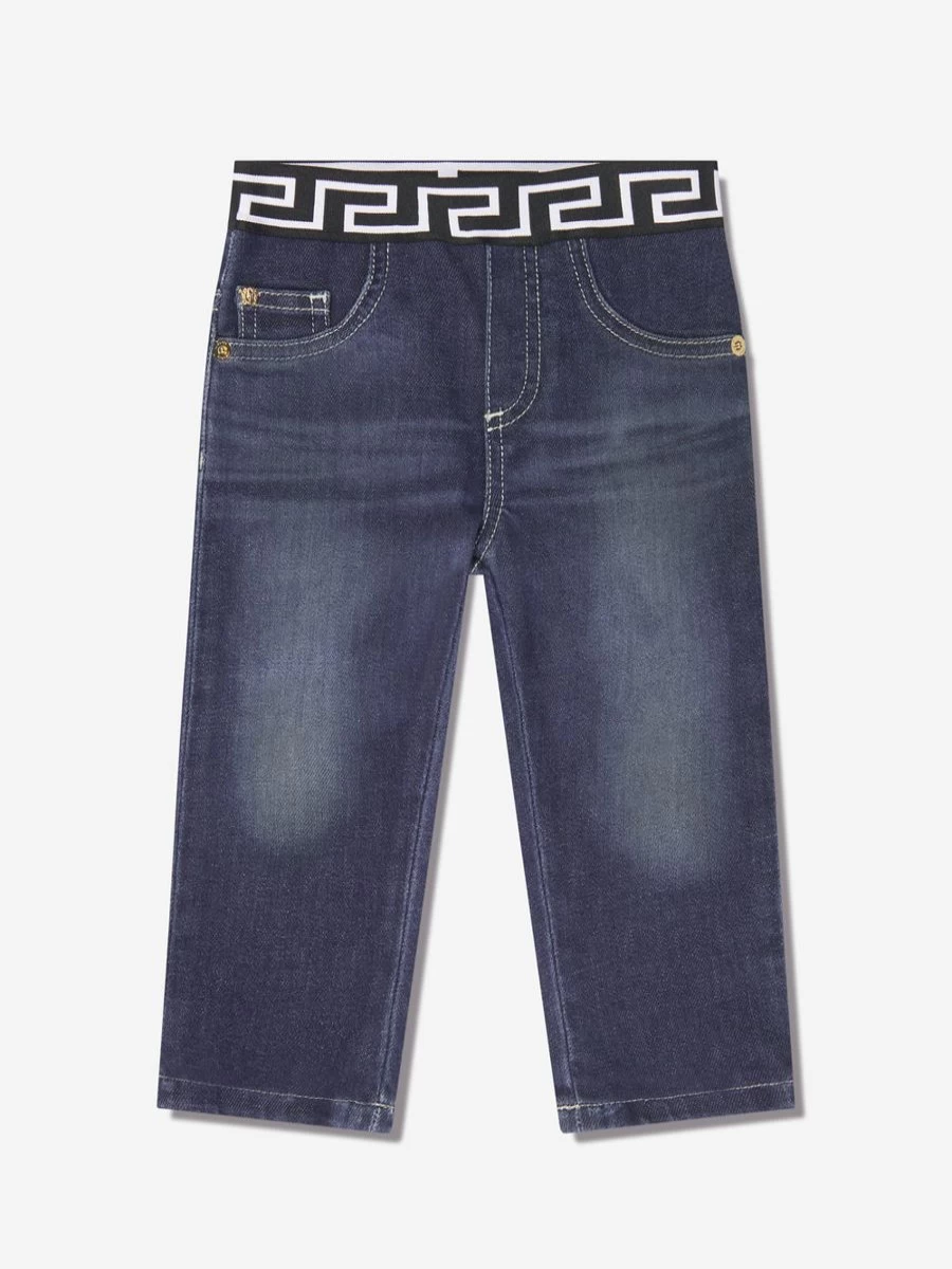 Versace Baby Boys Blue Slim Fit Jeans - Designer Denim for Toddlers