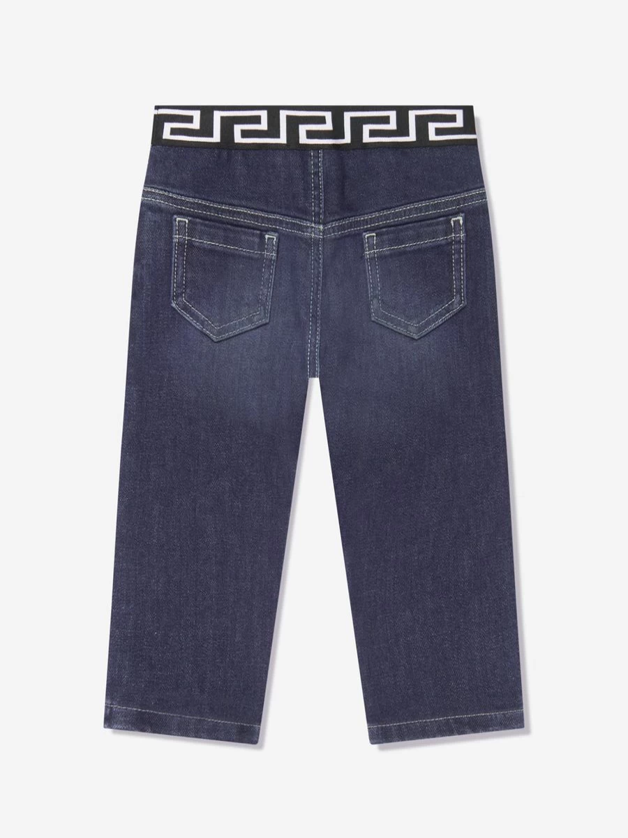 Versace Baby Boys Blue Slim Fit Jeans - Designer Denim for Toddlers