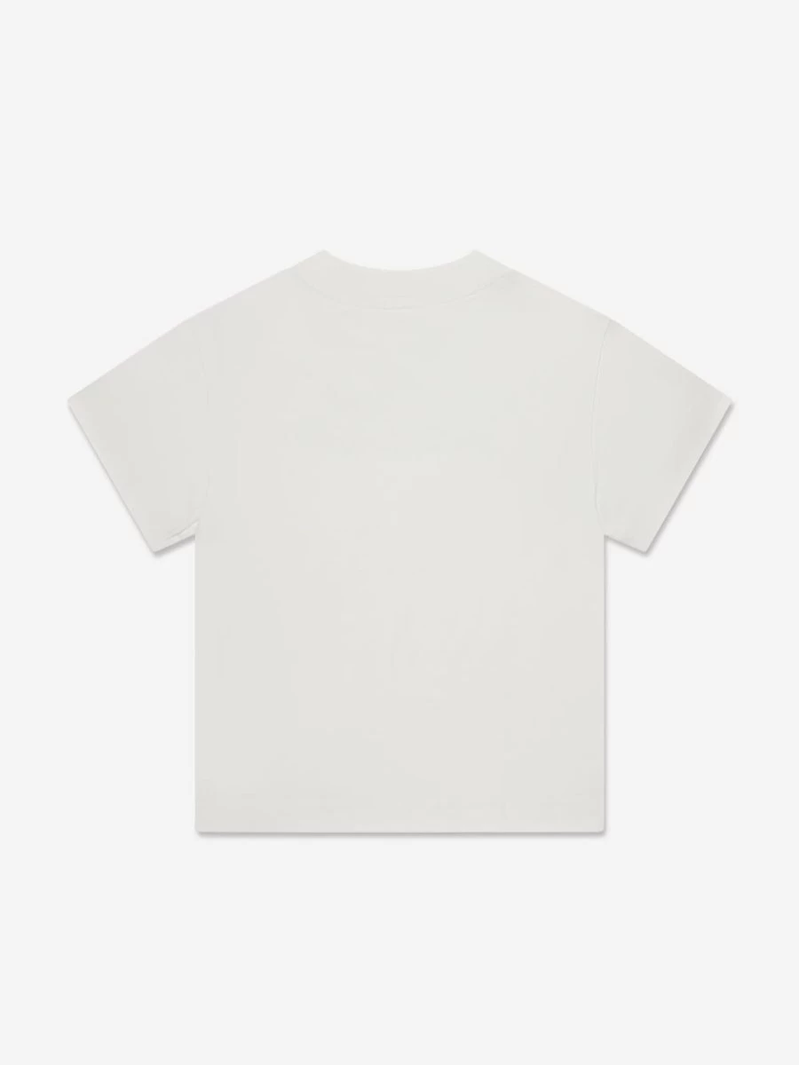 Palm Angels Boys White Neon Logo Graphic T-Shirt