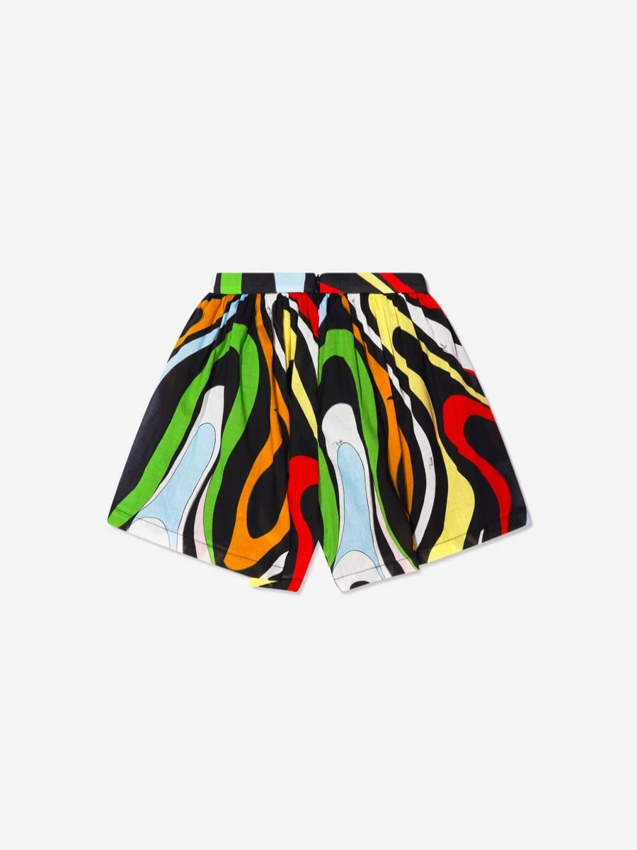 Emilio Pucci Girls Black Marmo Print Skirt