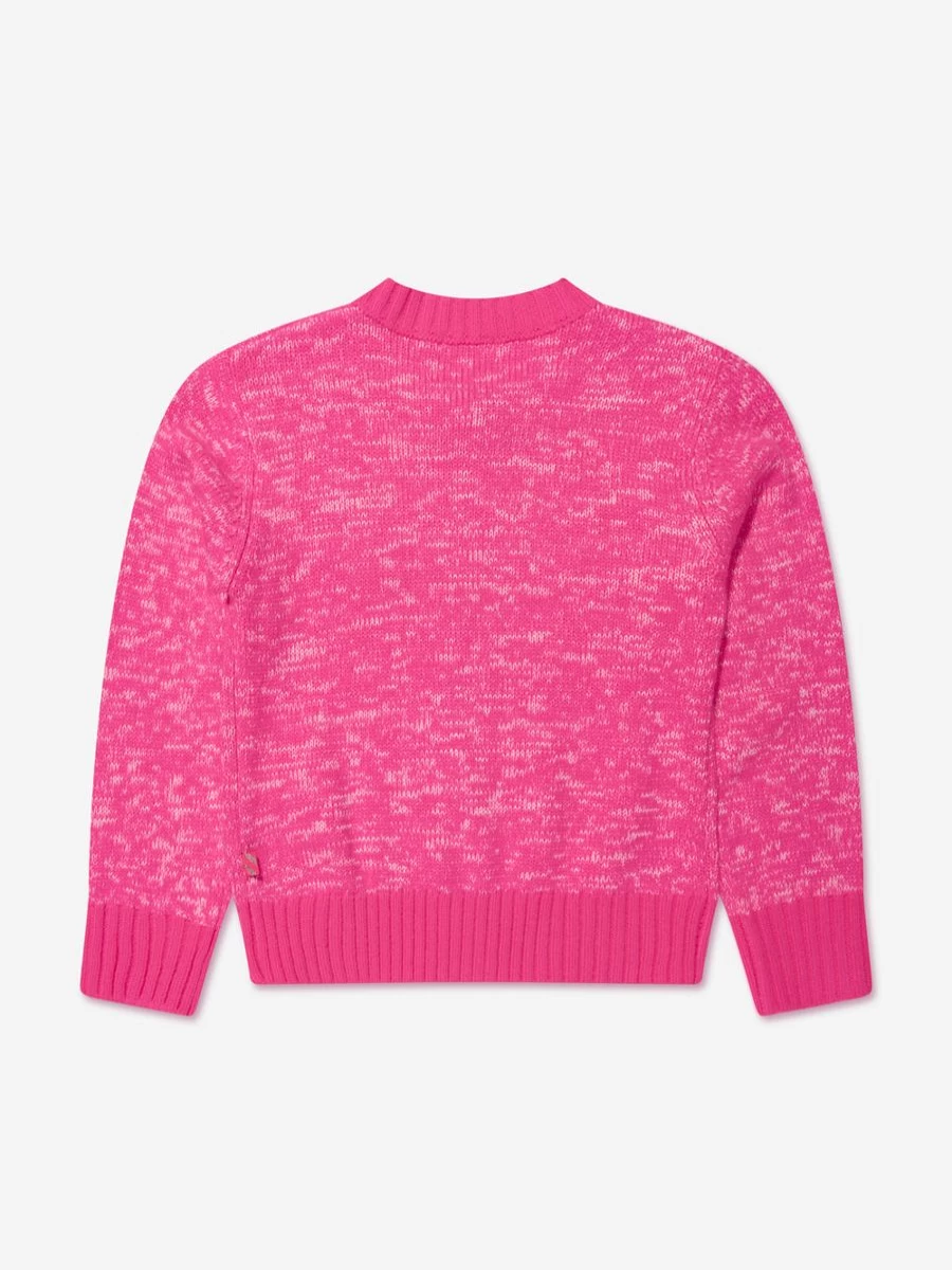 "Billieblush Teen Girls Pink Knitted Cardigan - Soft & Stylish"