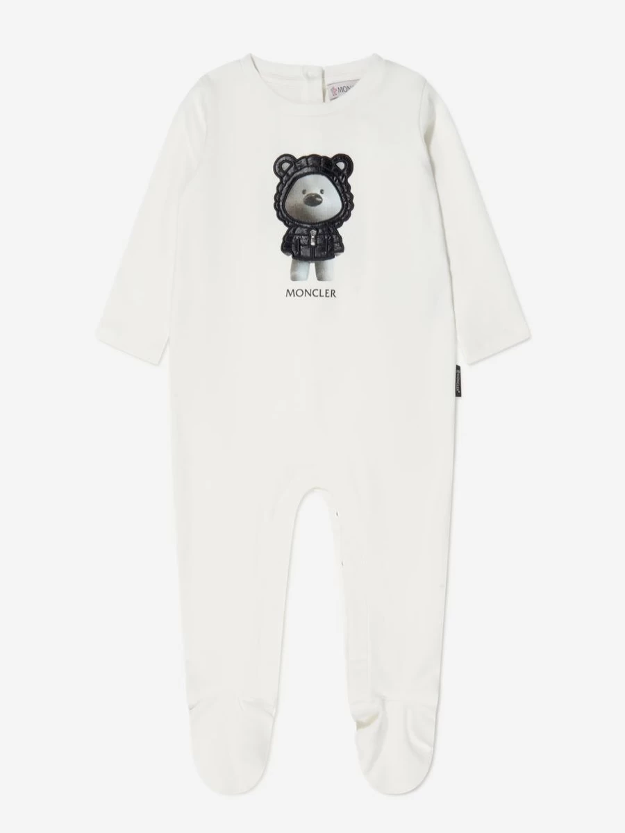 Moncler Enfant Boys' Baby Bear Print Babygrow - Stylish & Comfortable Infant Bodysuit