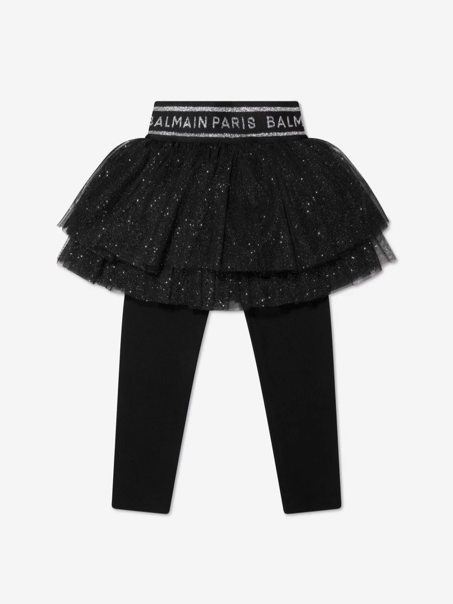 Balmain Girls Black Tutu Leggings for Ballet & Dance