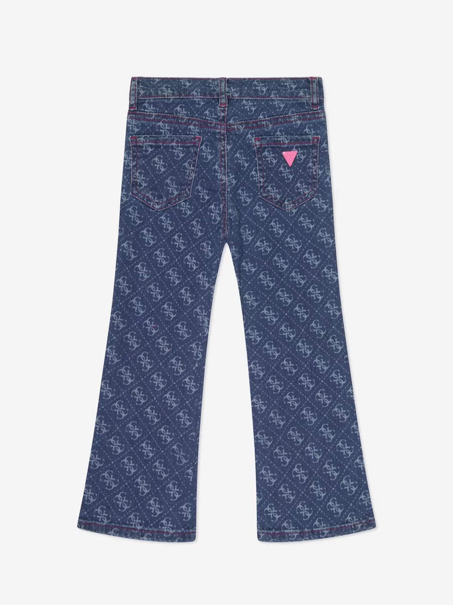 Guess Girls Blue Denim Flare Jeans for Kids - Stylish & Comfortable Fit