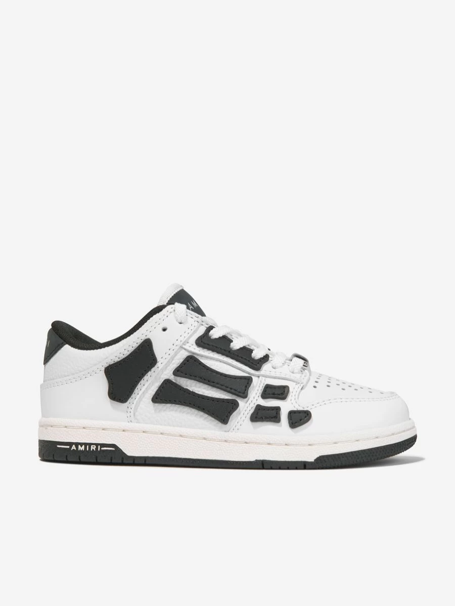 Amiri Girls White Leather Skeleton Low Top Sneakers for Kids