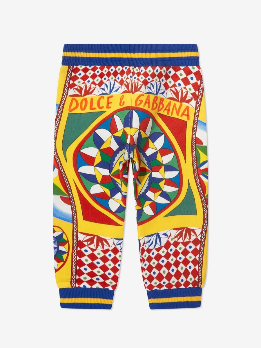 Dolce & Gabbana Kids Boys' Carretto Logo Multicolor Joggers Pants